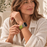Apple Watch Band With Beads Stretchable Green  For Women