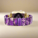 Apple Watch Band With Beads | Stretchable - Purple  For Women
