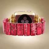 Red Apple Watch Band With Beads | Stretchable - Red - Moon Dance Charms