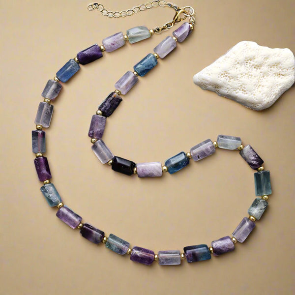 Aurora Fluorite Beaded Necklace - Moon Dance Charms