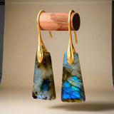 Aurora Labradorite Energy Earrings - Moon Dance Charms