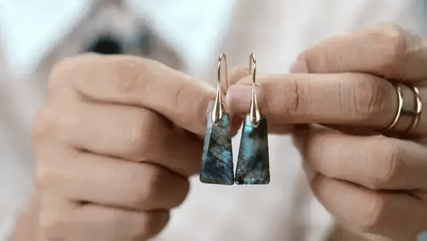 Aurora Labradorite Energy Earrings - Moon Dance Charms