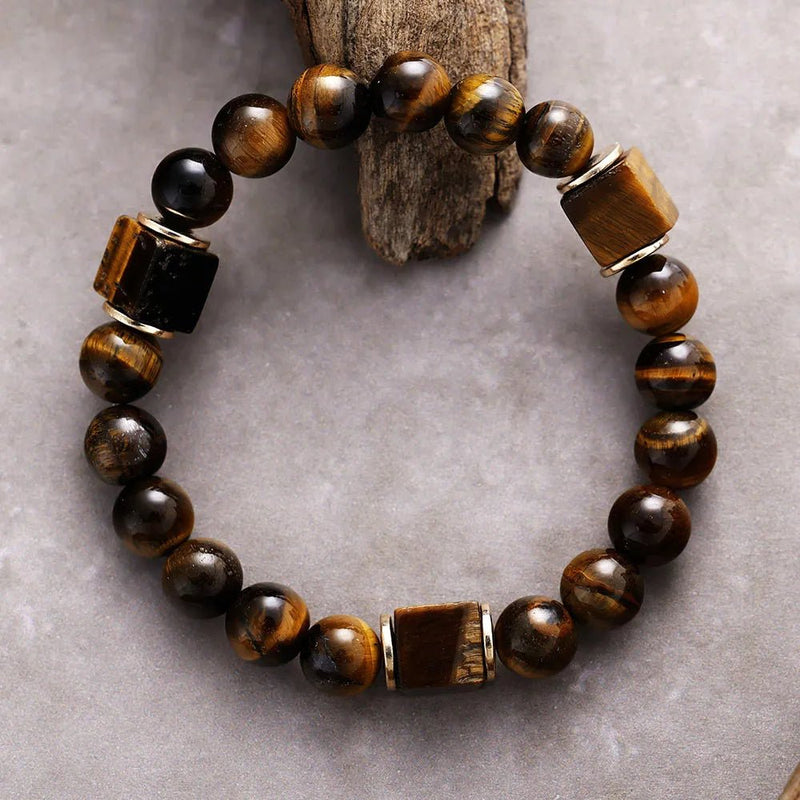 Aurora Tiger Eye Beaded Bracelet - Moon Dance Charms