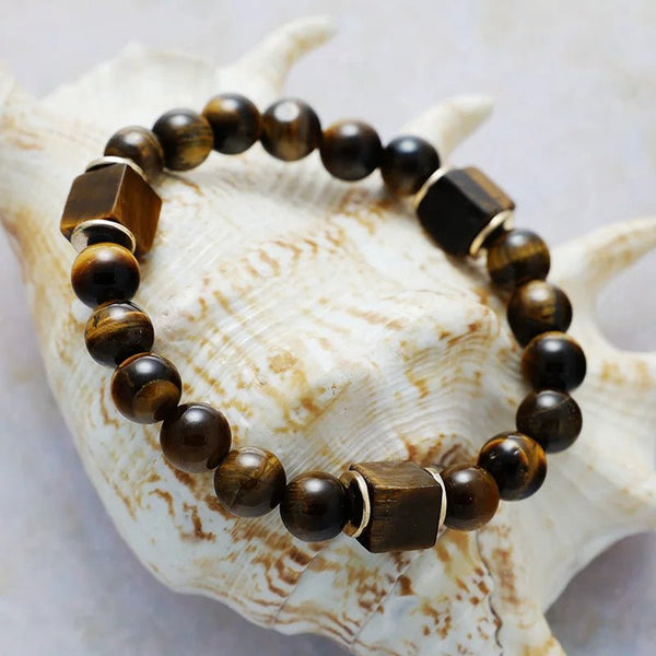 Aurora Tiger Eye Beaded Bracelet - Moon Dance Charms