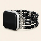 Black Beaded Aple Watch Band Vor Women - Moon Dance Charms