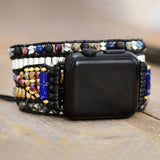 Black Goddess Wrap Apple Watch Band Boho - Moon Dance Charms