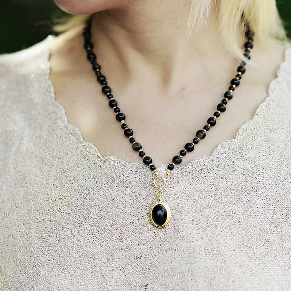 Black Obsidian Gemstone Necklaces - Moon Dance Charms