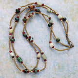 Bohemia Seed Bead & Natural Stone Necklace - Moon Dance Charms