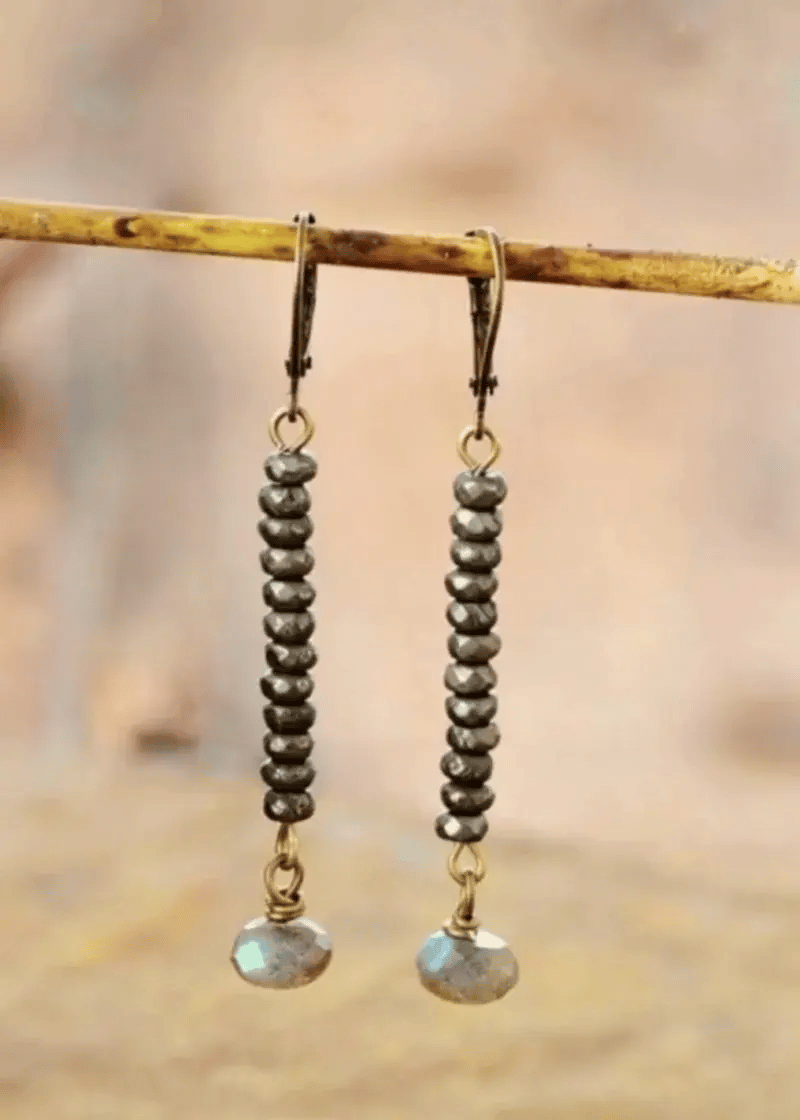 labradorite drop earrings