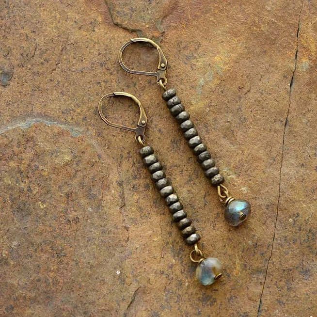 labrardorite drop earrings