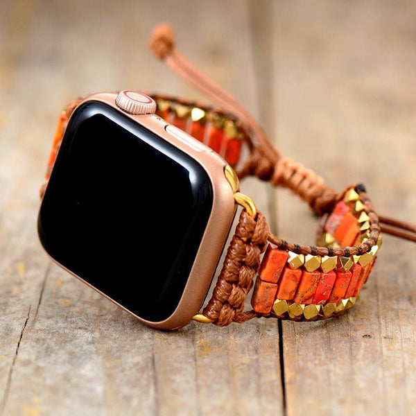 Boho Apple Watch Band With Jasper - Moon Dance Charms