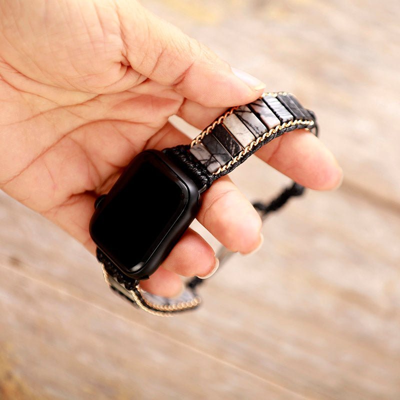 Boho Apple Watch Band with Jasper - Moon Dance Charms