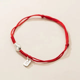 Bracelet Red Thread with Fish Charm In Silver - Moon Dance Charms