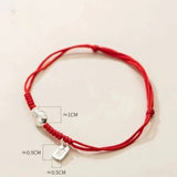 Bracelet Red Thread with Fish Charm In Silver - Moon Dance Charms