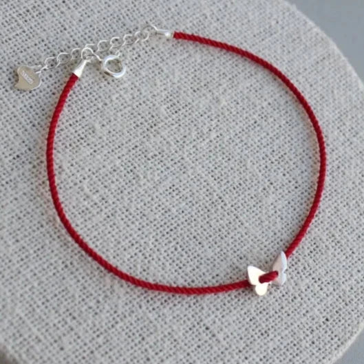 Butterfly Bracelet Red String | 925 Sterling Silver Charm - Moon Dance Charms