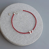 Bracelet Red String with 925 sterling silver butterfly charm