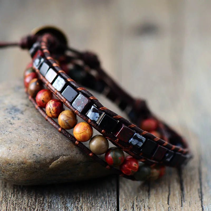 Charming Double Wrap Leather Bracelet - Moon Dance Charms