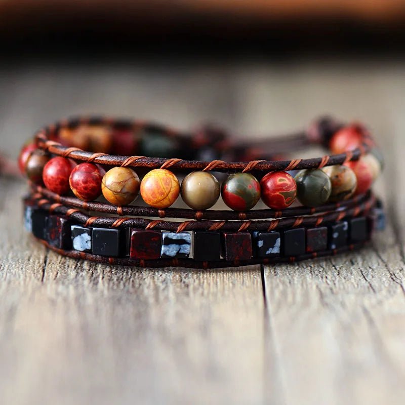 Charming Double Wrap Leather Bracelet - Moon Dance Charms