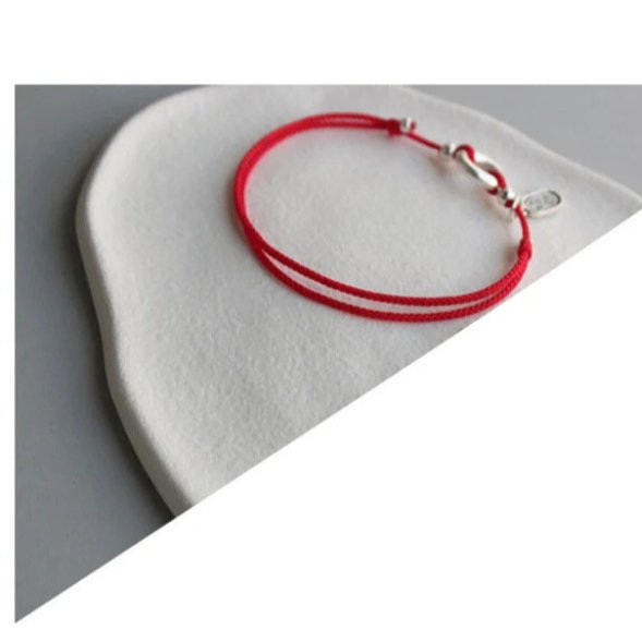 Circle Red Thread For Hand 990 Pure Silver - Moon Dance Charms