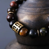 Double Protection Bracelet with Tiger Eye & Black Onyx – Boost Confidence & Protection - Moon Dance Charms