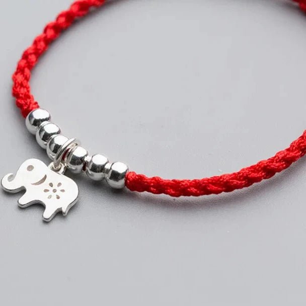 Elephant Charm Red Thread Bracelet | 925 Sterling Silver - Moon Dance Charms