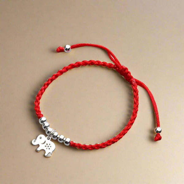 Elephant Charm Red Thread Bracelet | 925 Sterling Silver - Moon Dance Charms