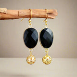 black onyx drop earrings