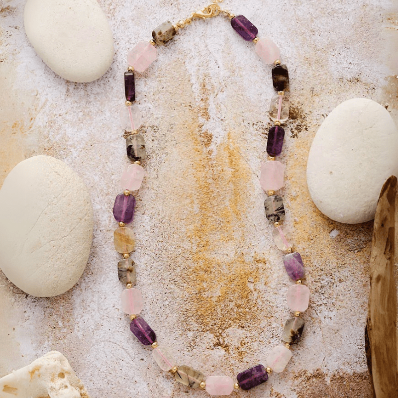 Ethereal Harmony Gemstone Necklace - Moon Dance Charms