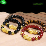 Feng Shui and Tiger Eye Bracelet For Wealth & Protection - Moon Dance Charms