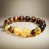 Feng Shui and Tiger Eye Bracelet For Wealth & Protection - Moon Dance Charms