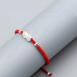 Feng Shui Red String Bracelet in Silver - Moon Dance Charms