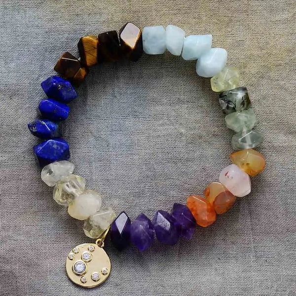Flow Chakra Crystals Bracelet Stretchable - Moon Dance Charms