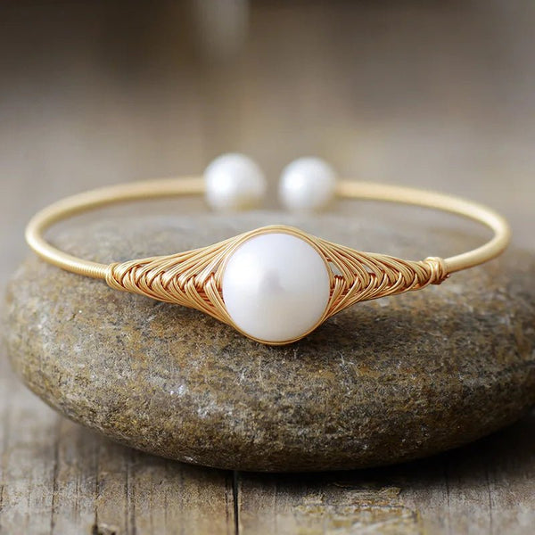 Freshwater Pearl Cuff Bracelet - Moon Dance Charms