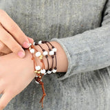 Freshwater Pearl Leather Bracelet - Moon Dance Charms