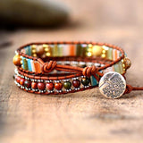 Healing Jasper Double Wrap Bracelet - Moon Dance Charms