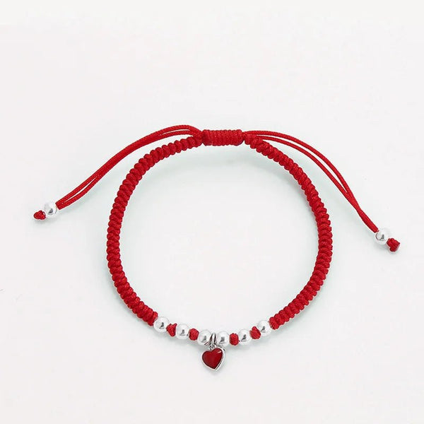 Heart Charm Red Thread Bracelet - Moon Dance Charms