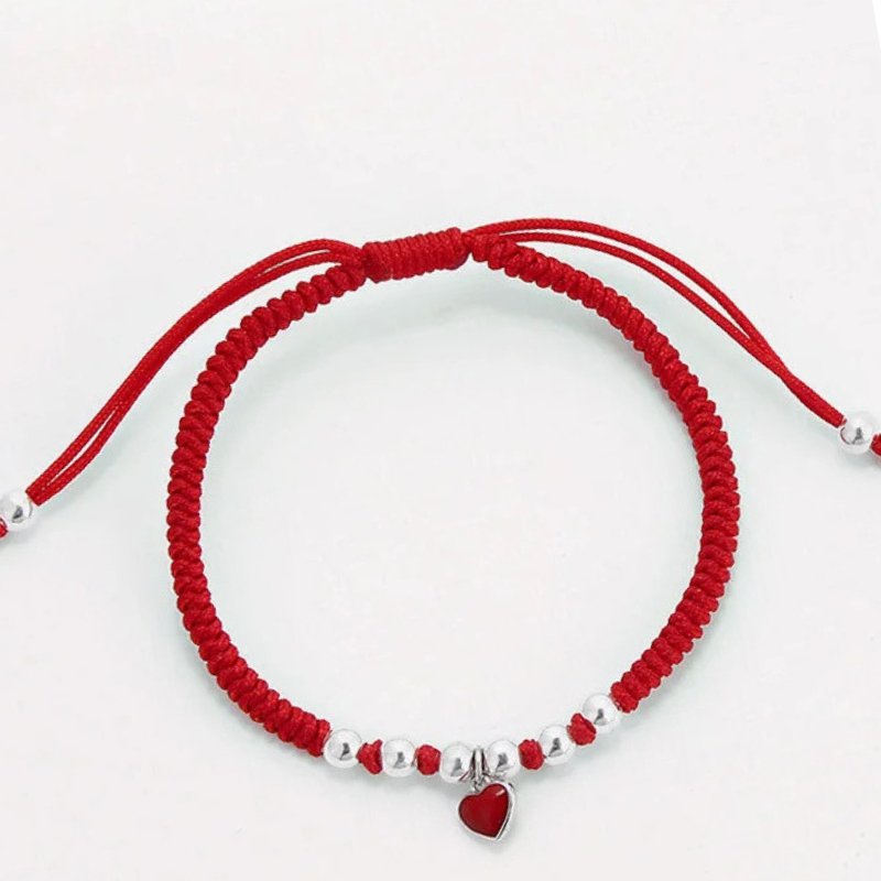 Heart Charm Red Thread Bracelet - Moon Dance Charms