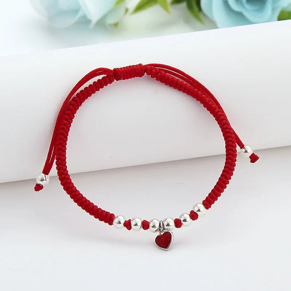 Heart Charm Red Thread Bracelet - Moon Dance Charms