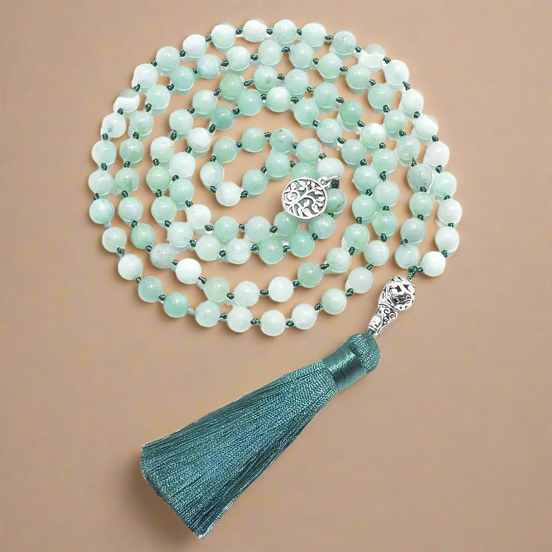 Jade Mala Necklace 108 - Moon Dance Charms