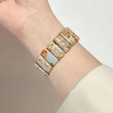 Jaspis Apple Watch bandje voor vrouwen – handgemaakt stretch kralen ontwerp | Moon Dance Charms