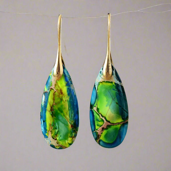 Jasper Hope Energy Earrings - Moon Dance Charms