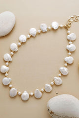 Keshi Parel Ketting Zoetwaterparel Choker - Moon Dance Charms