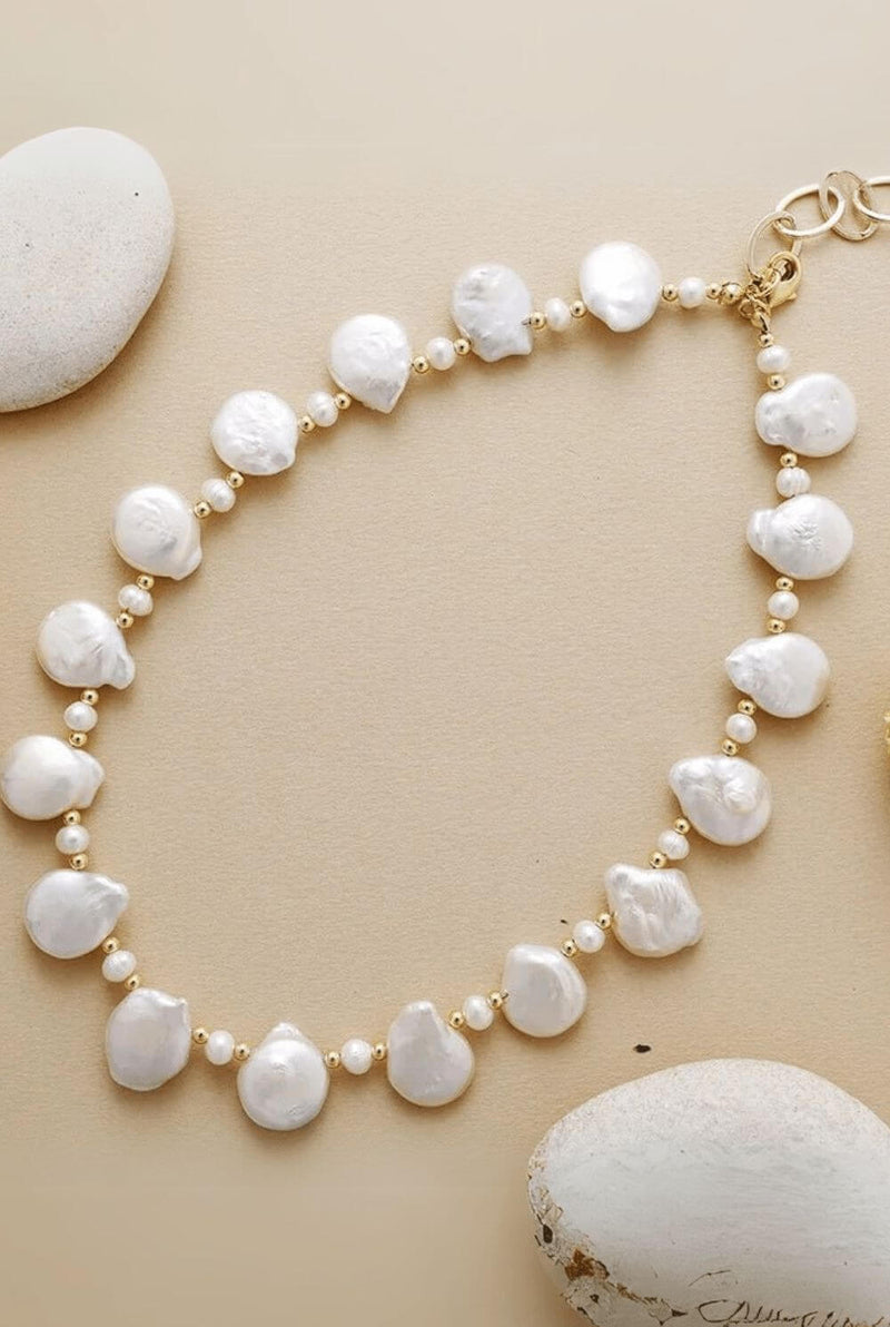 Keshi Pearl Necklace Freshwater Pearl Choker