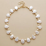 Keshi Parel Statement Ketting | Zoetwaterparel Choker - Moon Dance Charms