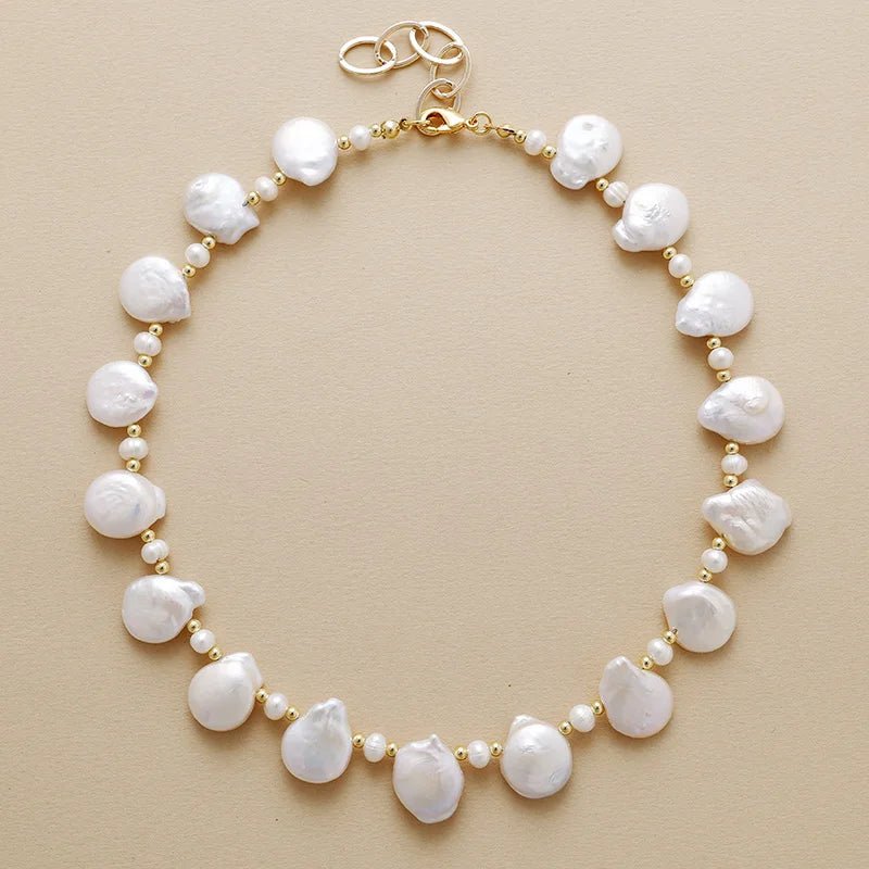 Keshi Pearl Statement Necklace | Freshwater Pearl Choker - Moon Dance Charms