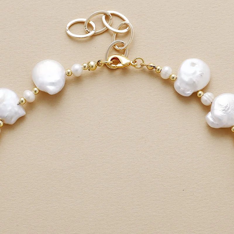 Keshi Pearl Statement Necklace | Freshwater Pearl Choker - Moon Dance Charms