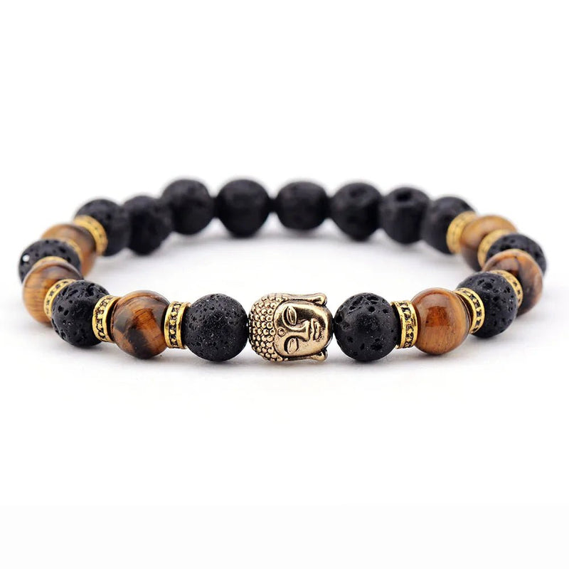 Lava Rock Buddha Balance Bracelet - Moon Dance Charms