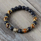 Lava Rock Buddha Balance Bracelet - Moon Dance Charms