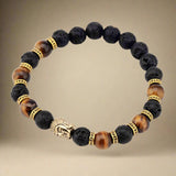 Lava Rock Buddha Balance Bracelet - Moon Dance Charms