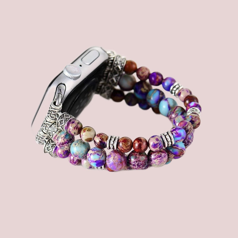 Lavender Apple Watch Beaded Bands - Moon Dance Charms